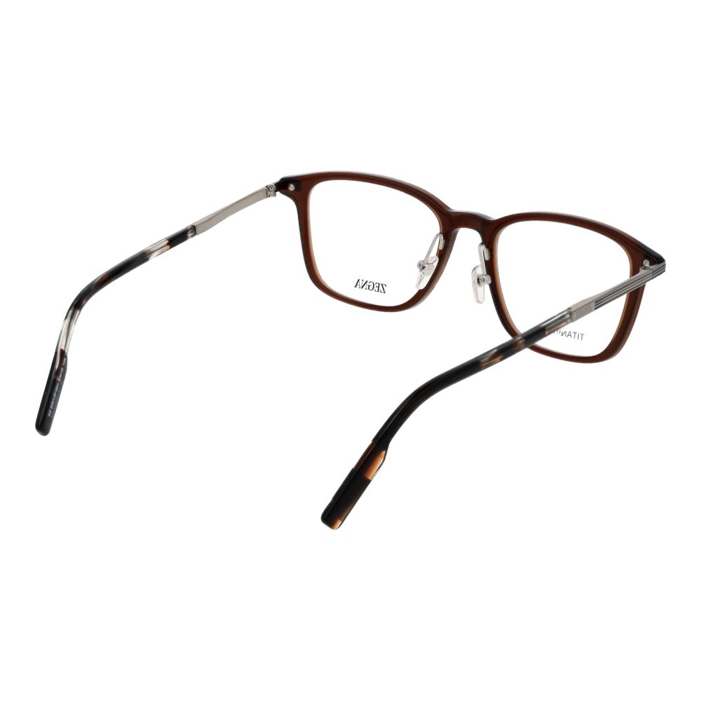 Ermenegildo Zegna Brown Glasses Frames for Men detail view