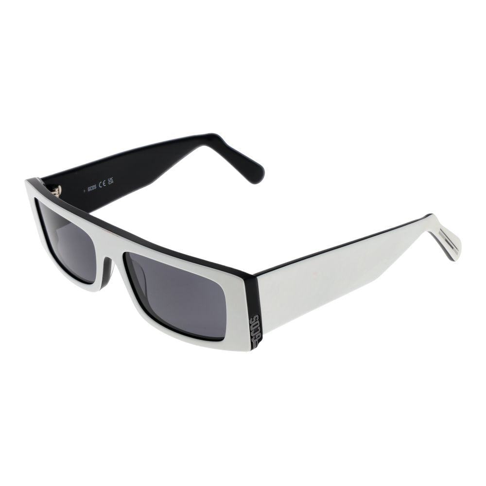 Lunettes de soleil en plastique blanc GCDS