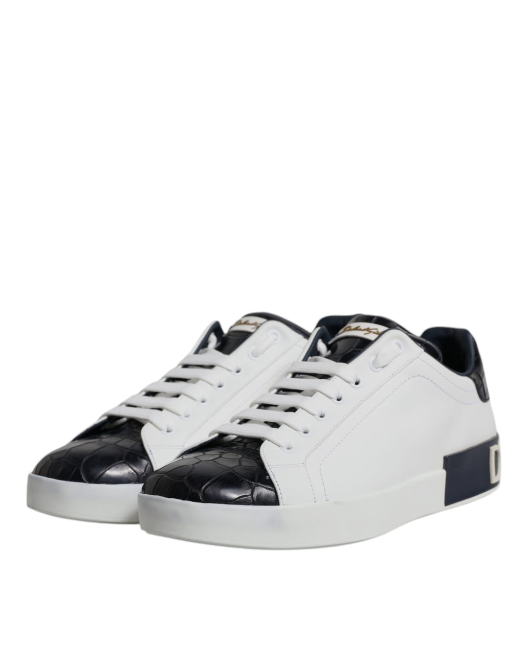 Dolce & Gabbana White Low Top Sneakers for Men side view