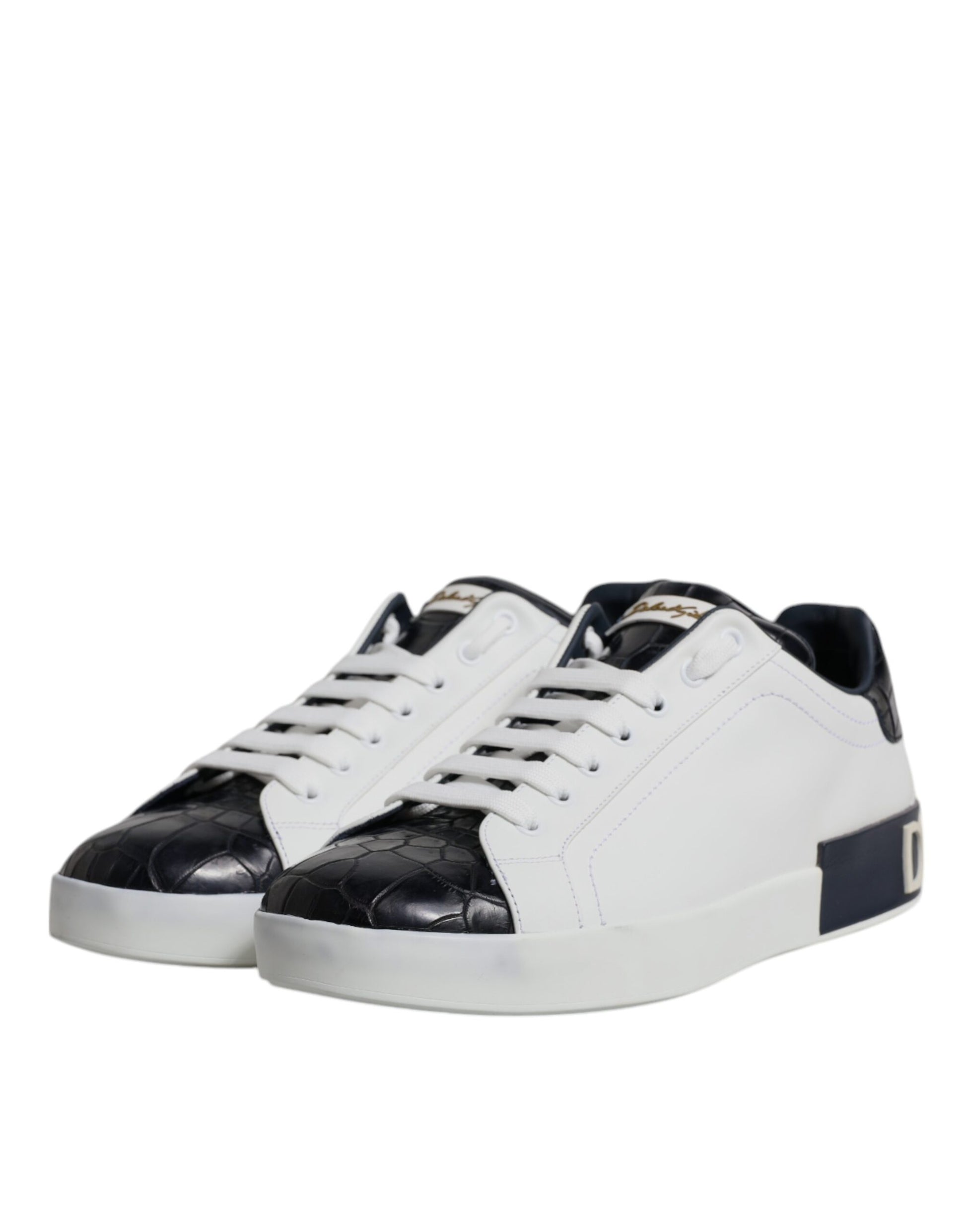 Dolce & Gabbana White Low Top Sneakers for Men side view