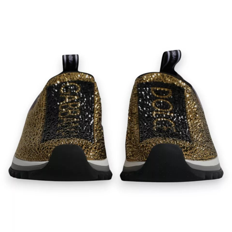 Dolce & Gabbana Gold Low Top Sneakers for Men detail view