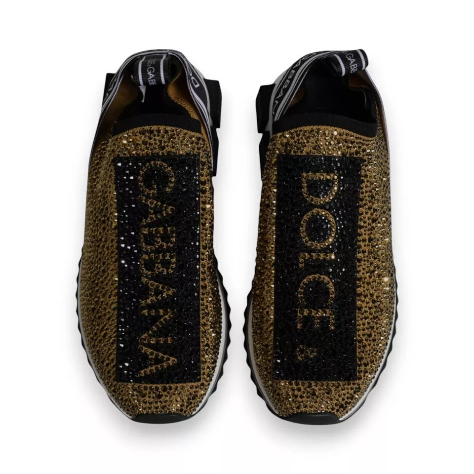 Dolce & Gabbana Gold Low Top Sneakers for Men side view