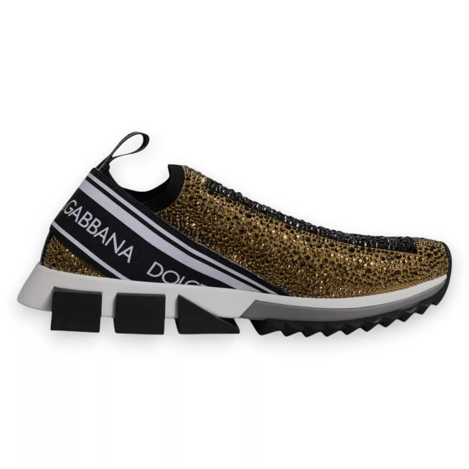 Dolce & Gabbana Gold Low Top Sneakers for Men