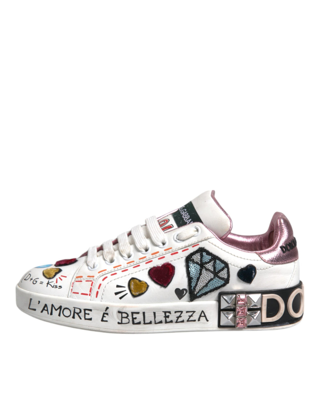Dolce & Gabbana White Low Top Sneakers for Women additional view