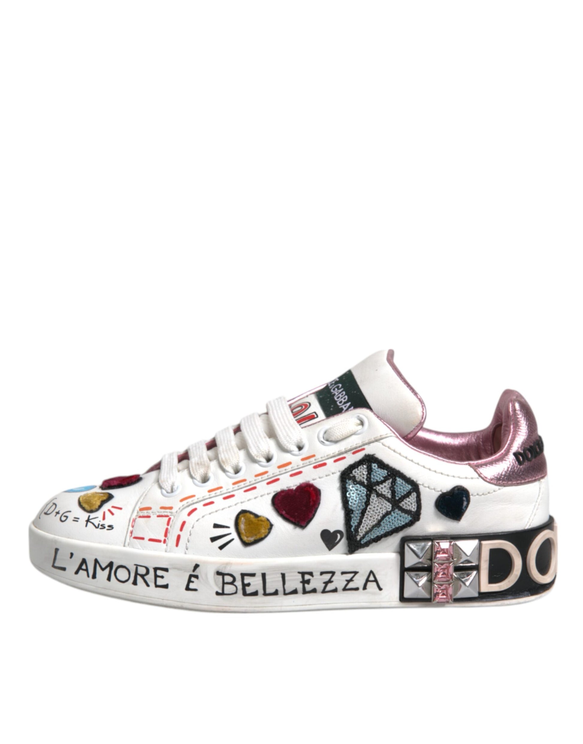 Dolce & Gabbana White Low Top Sneakers for Women additional view