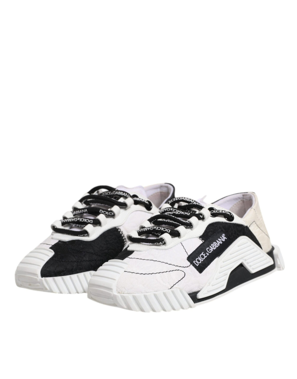Dolce & Gabbana White Low Top Sneakers for Women side view