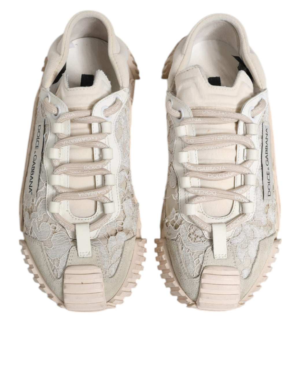 Dolce & Gabbana White Low Top Sneakers for Women detail view