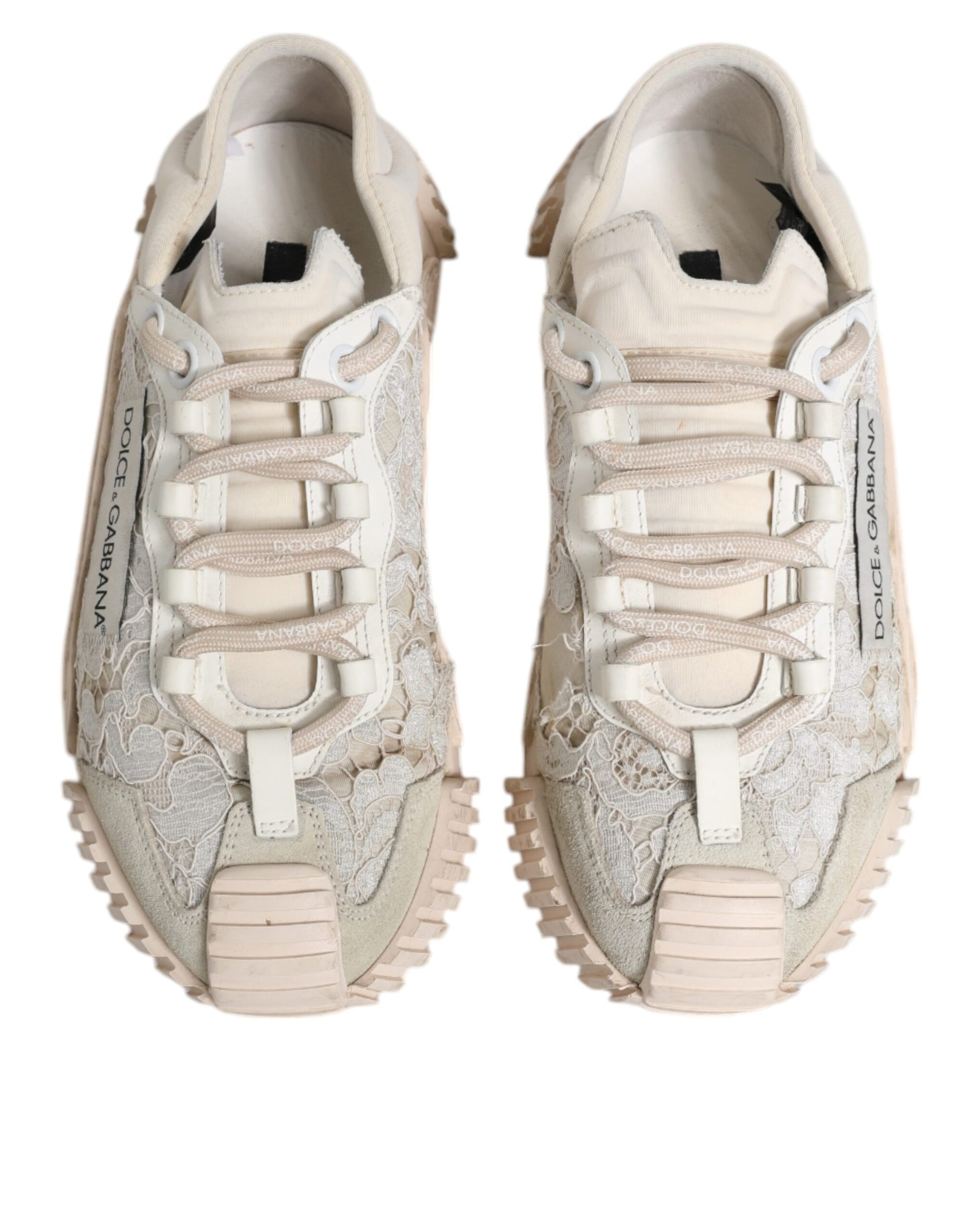 Dolce & Gabbana White Low Top Sneakers for Women detail view