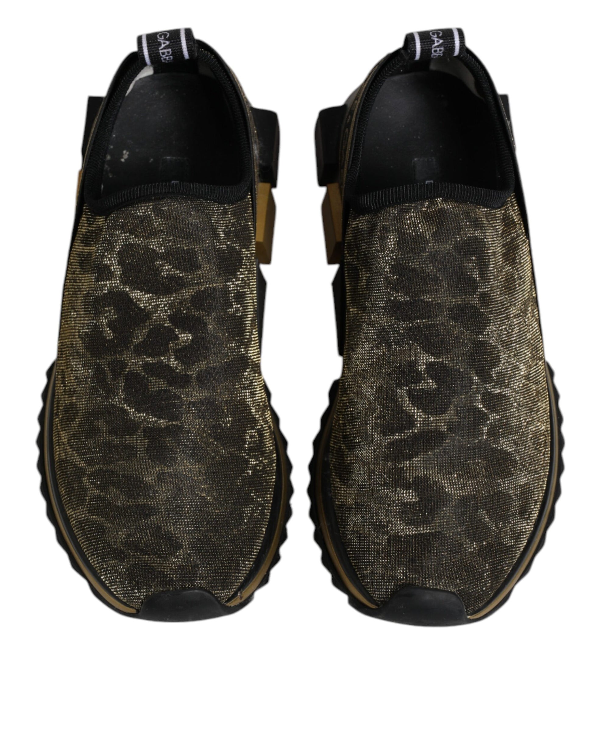 Dolce & Gabbana Gold Low Top Sneakers for Women detail view