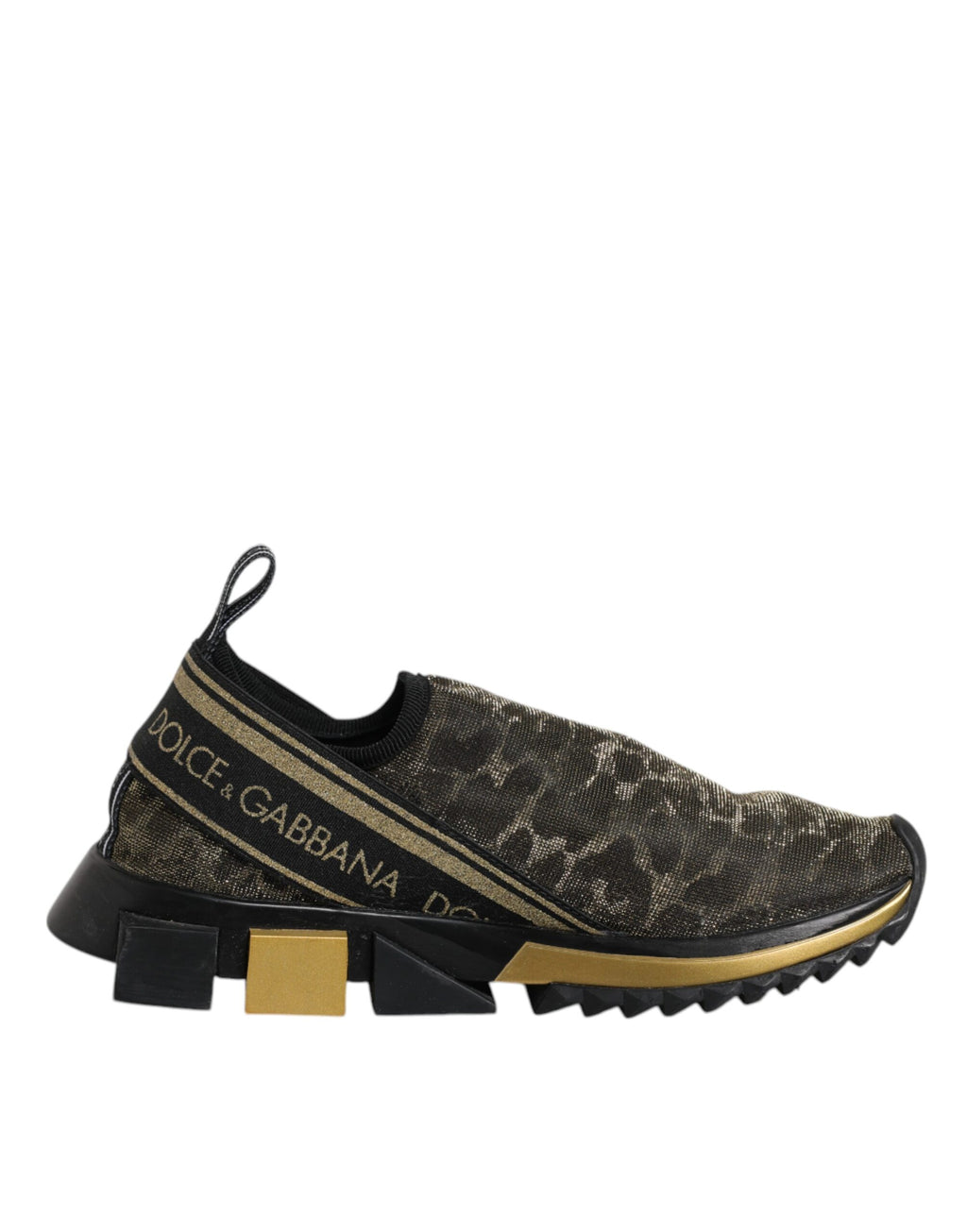 Dolce & Gabbana Gold Low Top Sneakers for Women