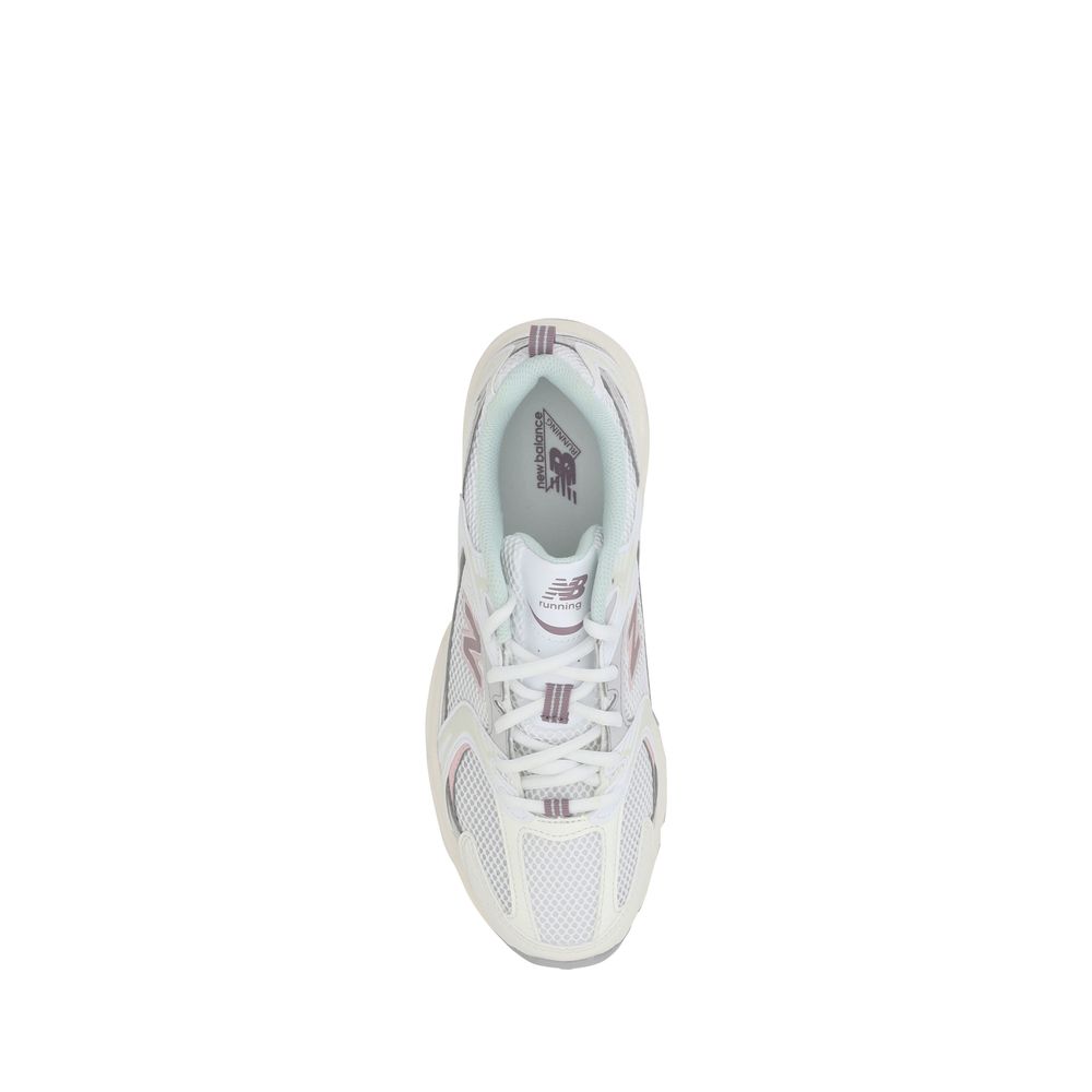 New Balance White Athletic Sneakers Unisex side view