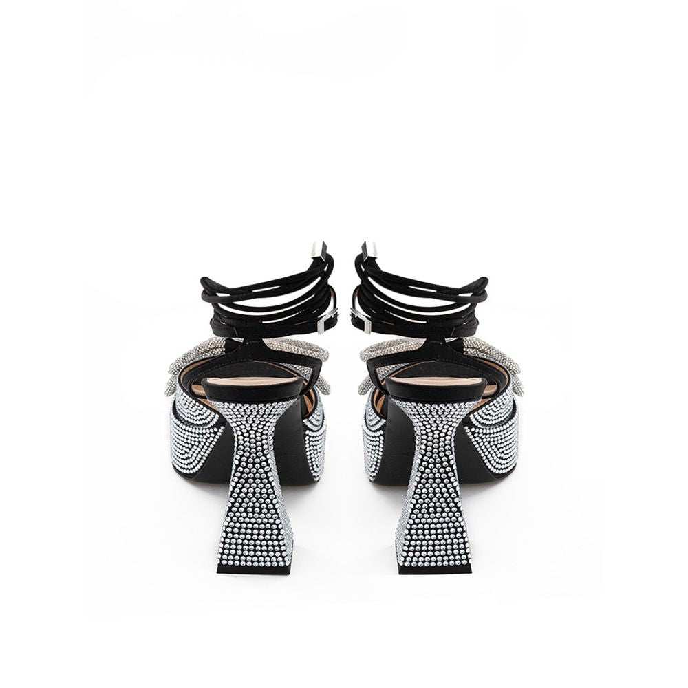 MACH & MACH Black Stiletto Heels for Women side view