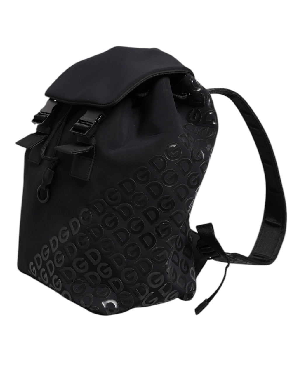 Sac à dos d'école Dolce & Gabbana noir en néoprène et nylon avec logo DG