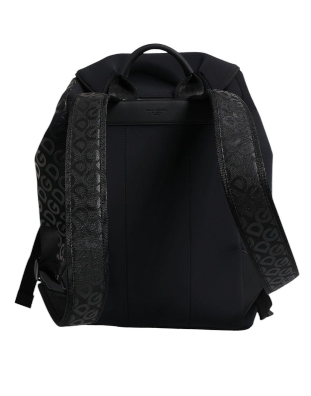 Sac à dos d'école Dolce & Gabbana noir en néoprène et nylon avec logo DG