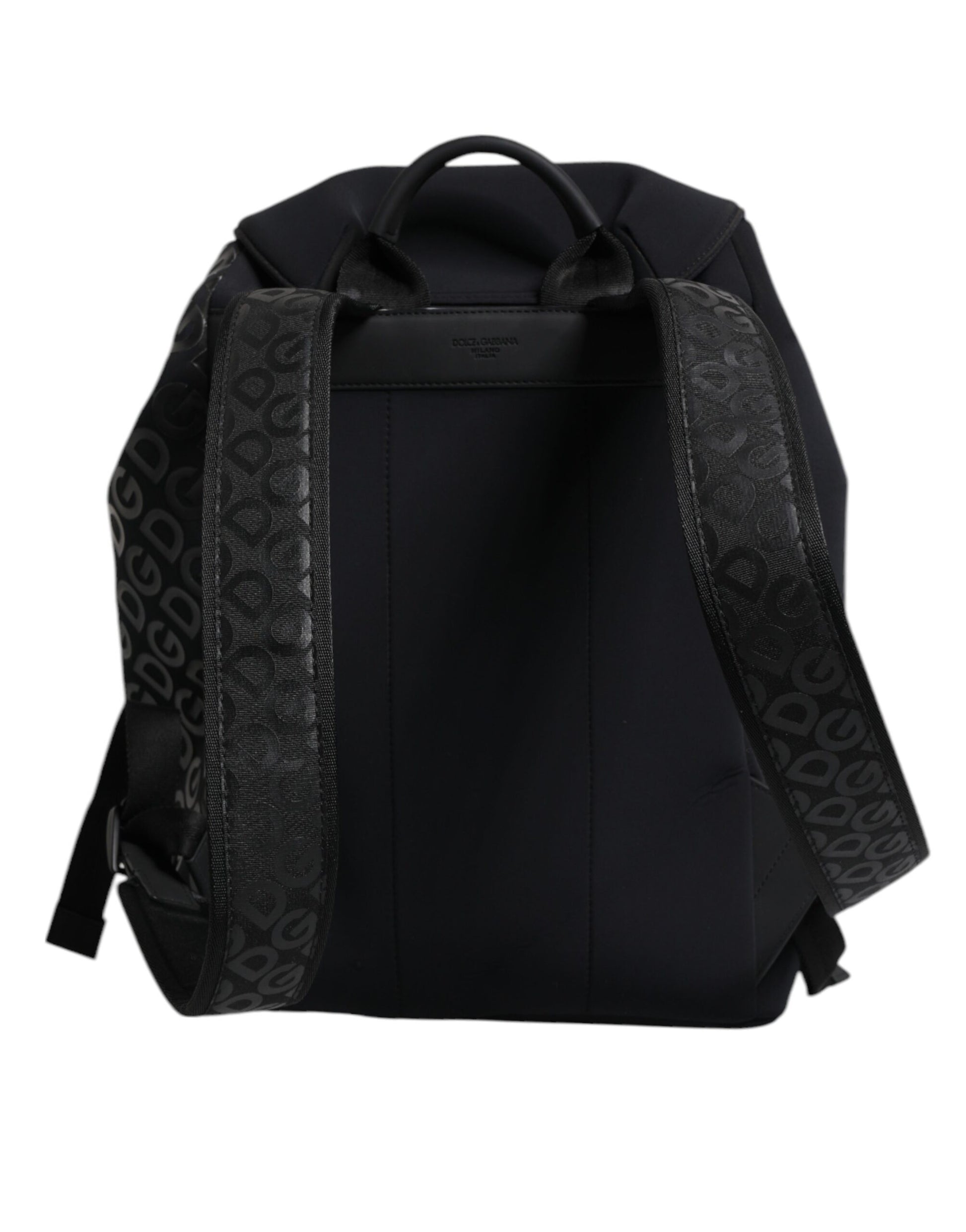 Sac à dos d'école Dolce & Gabbana noir en néoprène et nylon avec logo DG