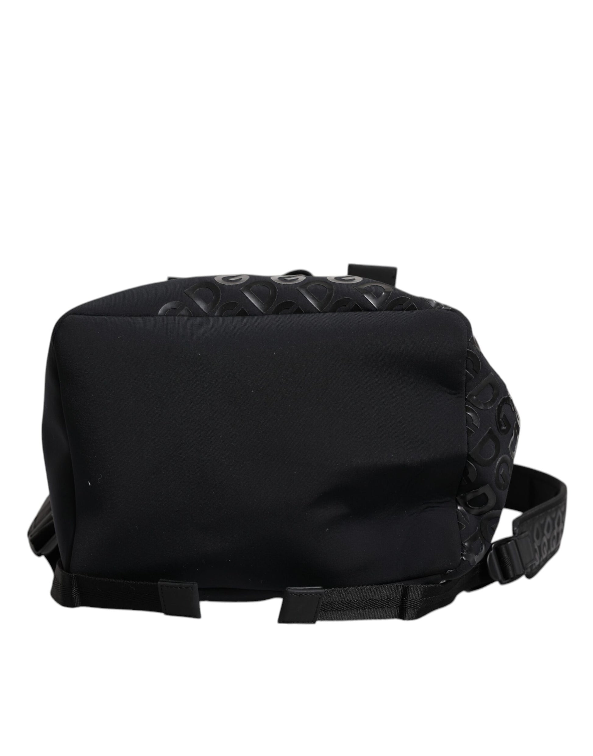 Sac à dos d'école Dolce & Gabbana noir en néoprène et nylon avec logo DG