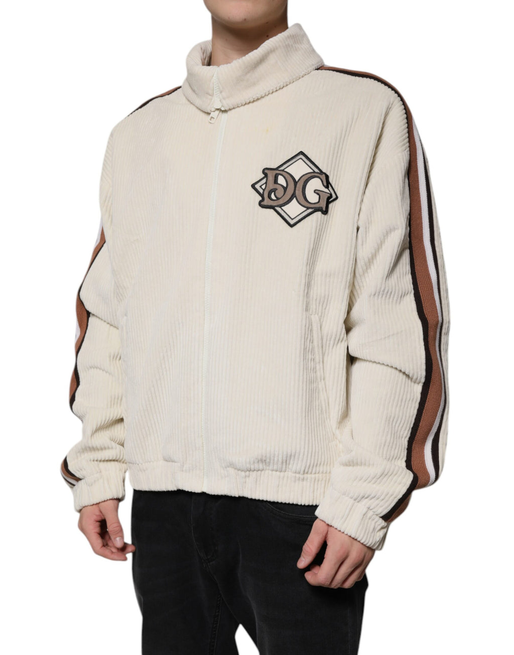 Dolce & Gabbana Beige Full Length Jacket for Men detail view