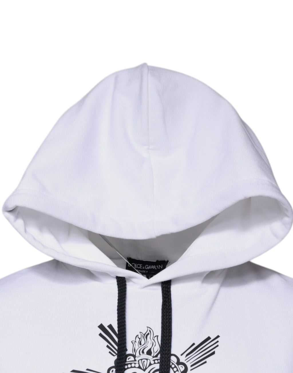 Dolce & Gabbana White Hoodie for Men detail view