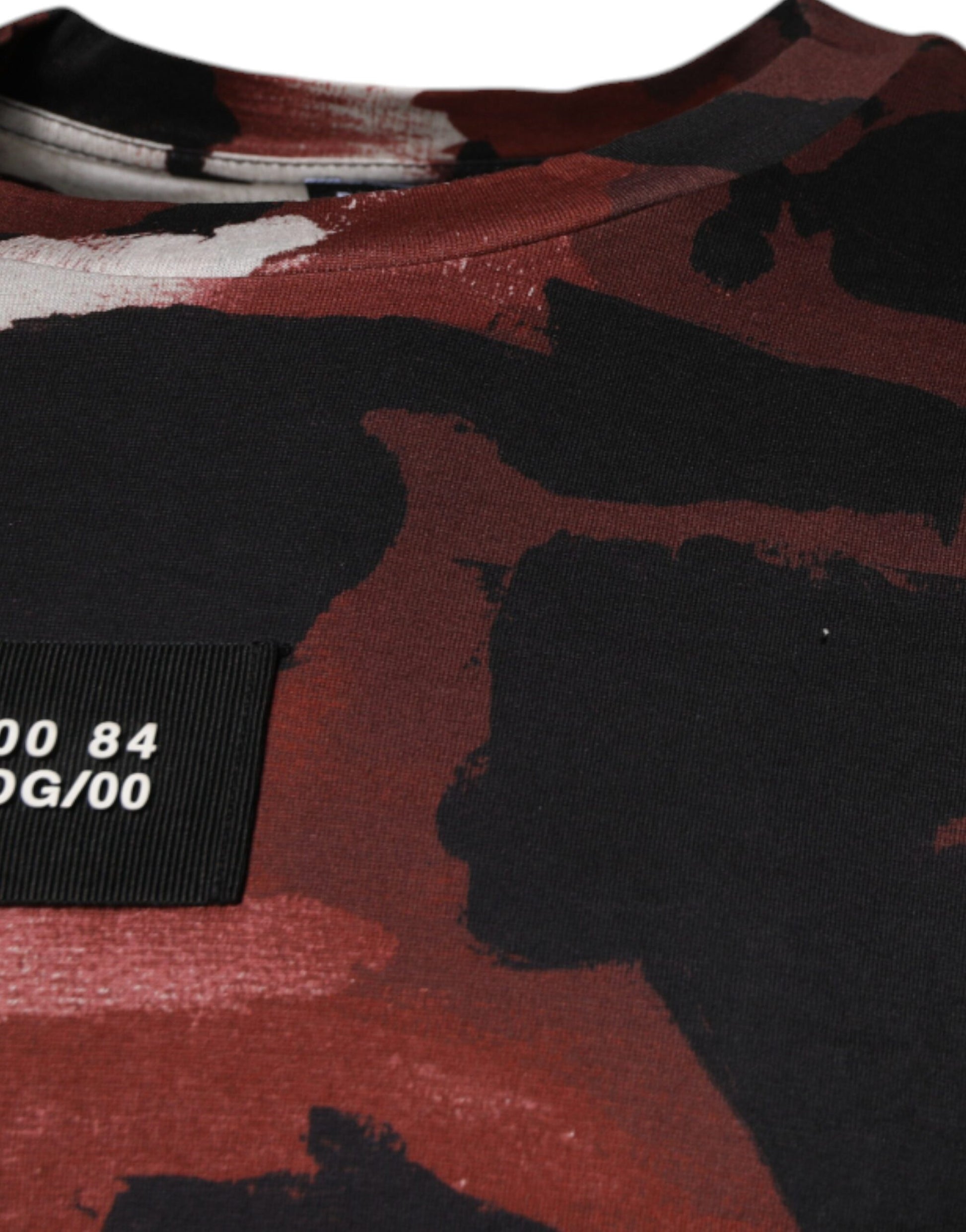 T-shirt col rond camouflage multicolore Dolce & Gabbana
