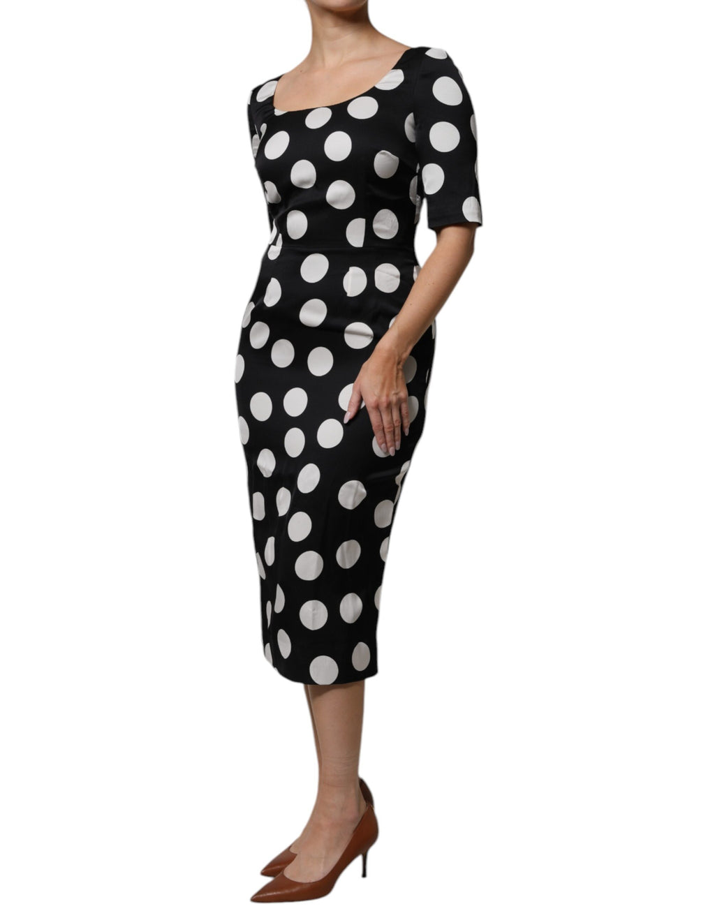 Dolce & Gabbana Black Midi Dress for Women detail view