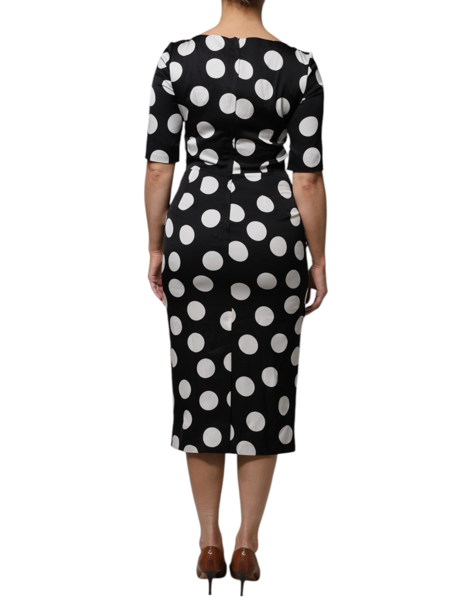 Dolce & Gabbana Black Midi Dress for Women side view