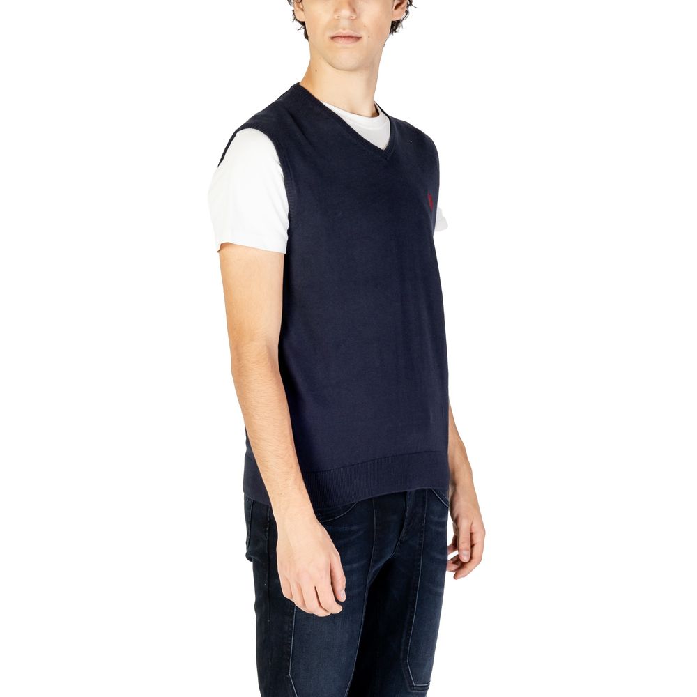 U.S. POLO ASSN. Blue Waistcoats for Men side view