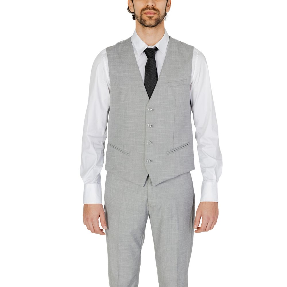 Antony Morato Grey Waistcoats for Men side view