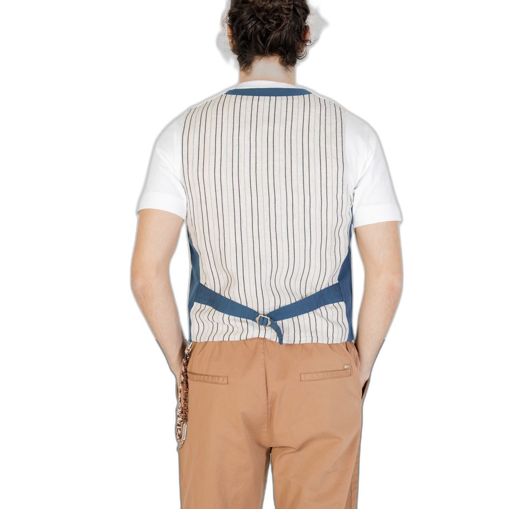 Gilet Gianni Lupo en Coton Bleu