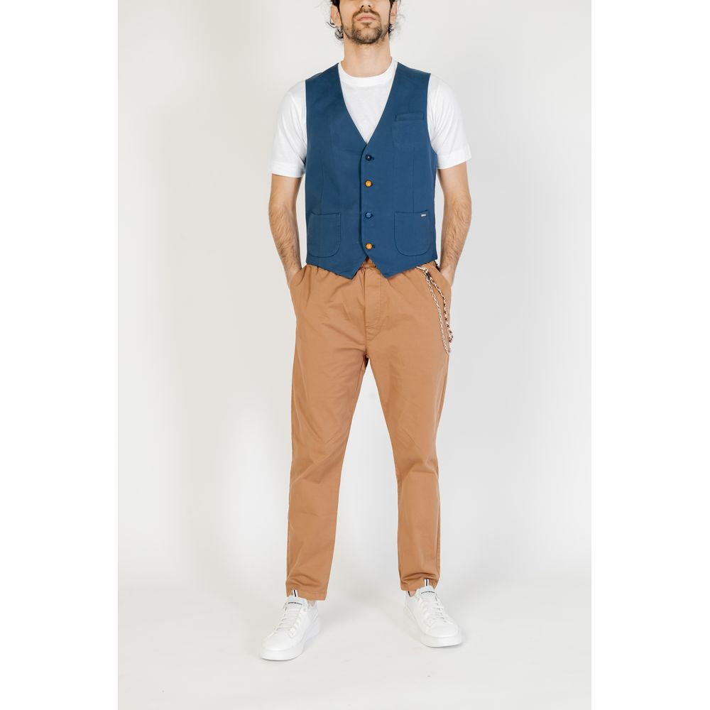Gilet Gianni Lupo en Coton Bleu
