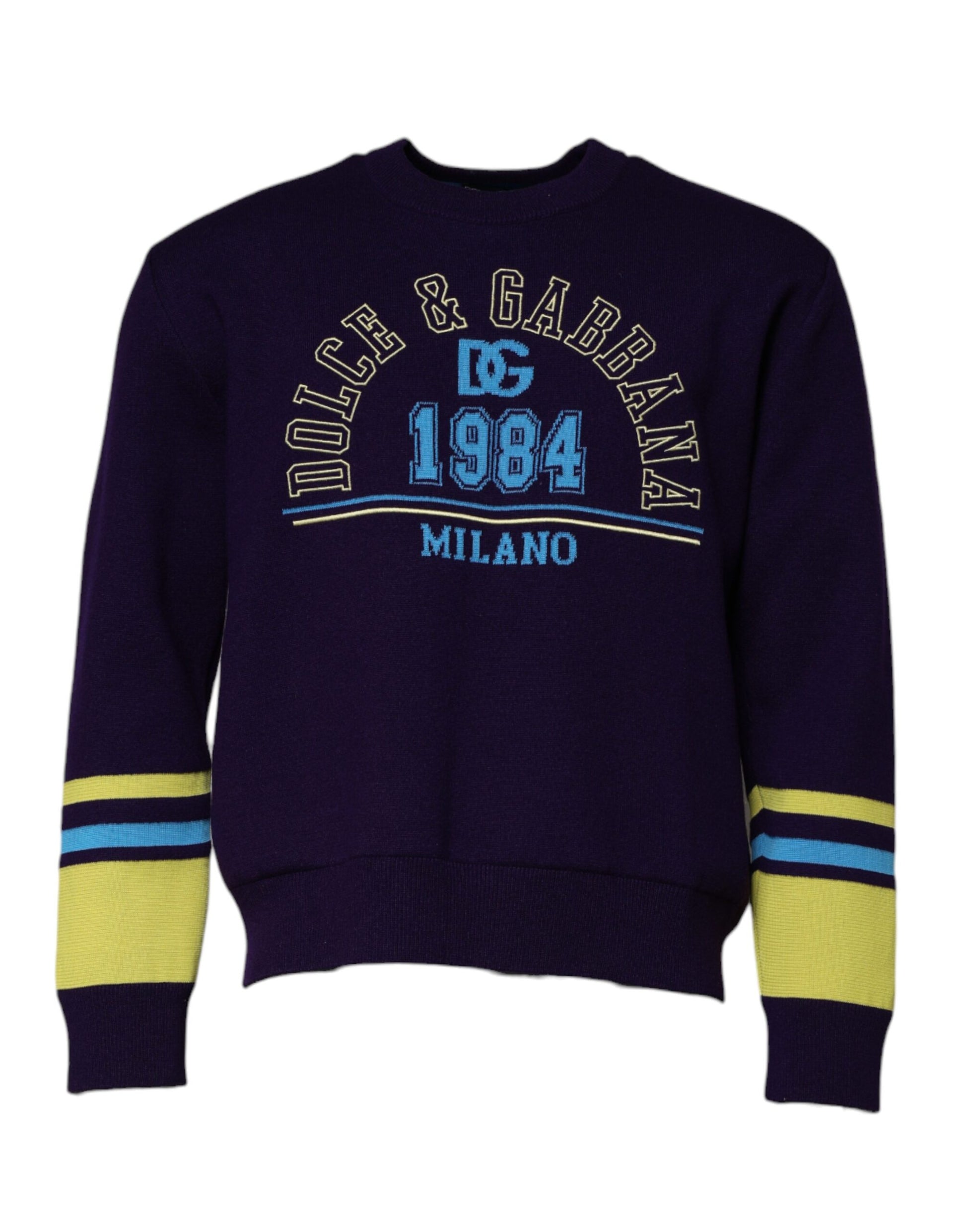 Pull en molleton ras du cou Dolce & Gabbana Blue 1984 Milano