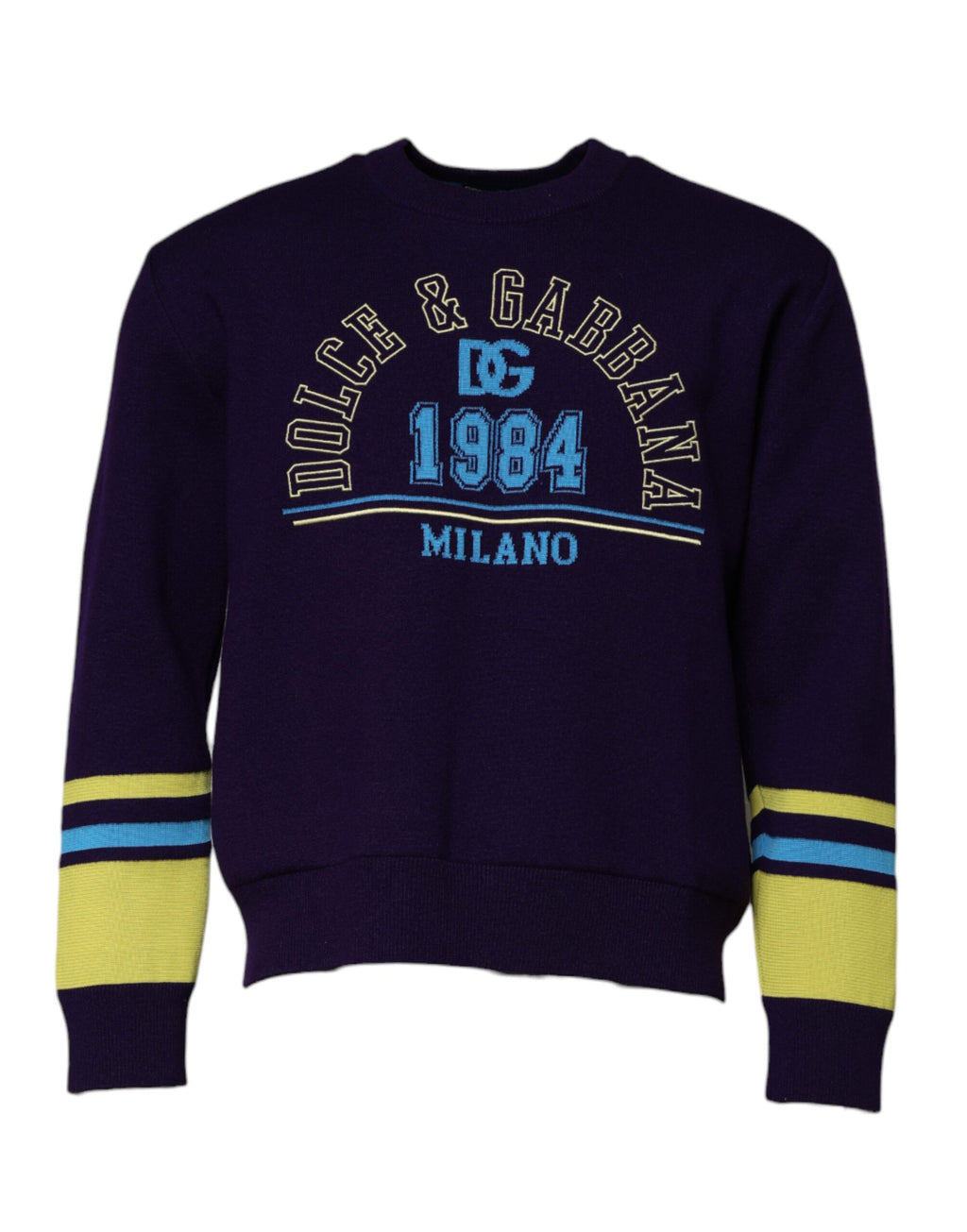 Pull en molleton ras du cou Dolce & Gabbana Blue 1984 Milano