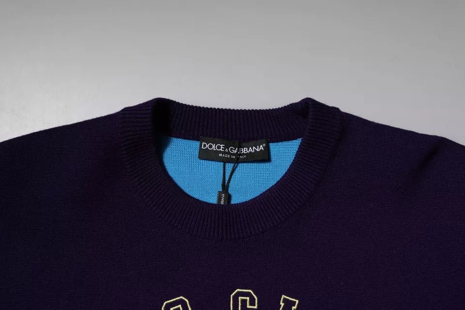 Pull en molleton ras du cou Dolce & Gabbana Blue 1984 Milano