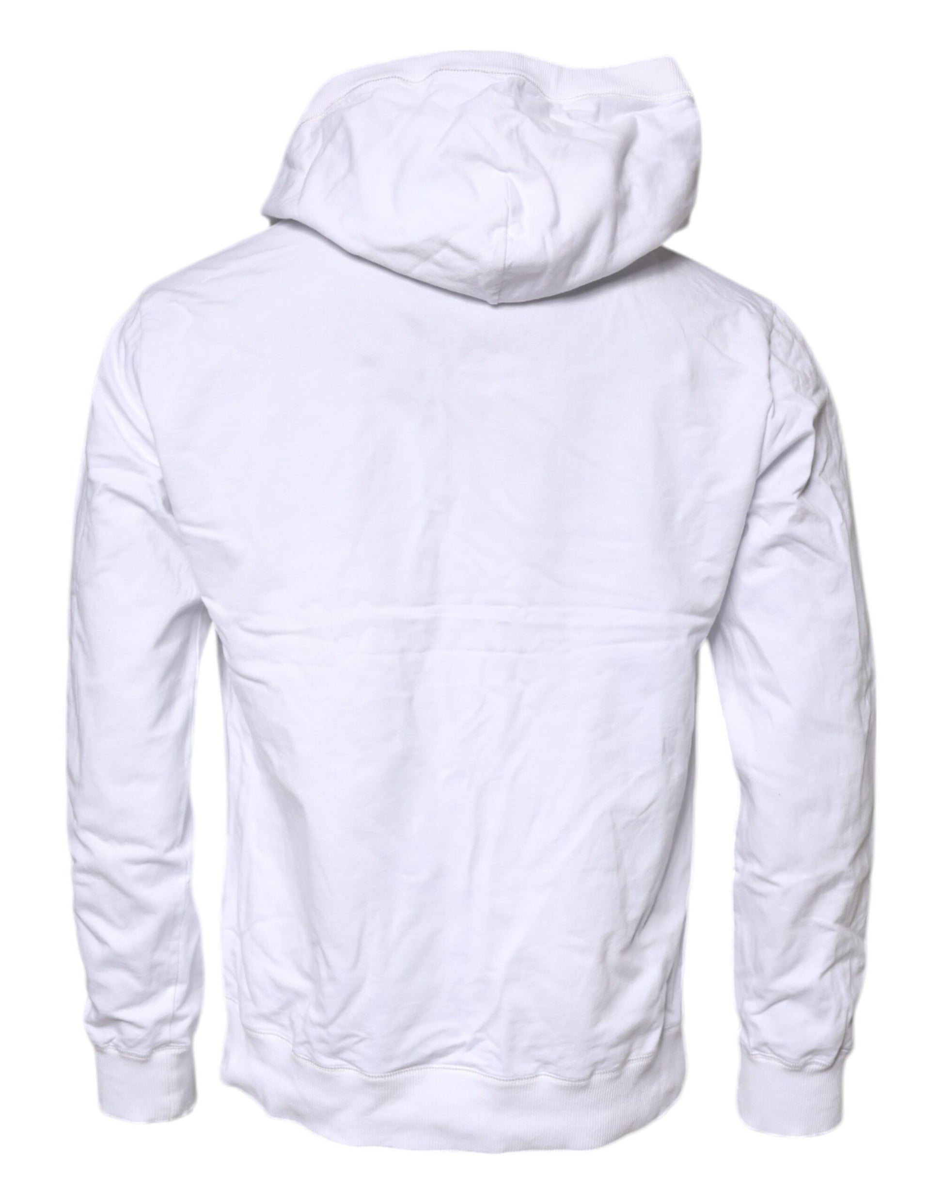 Dolce & Gabbana Sweat-shirt à capuche en coton blanc