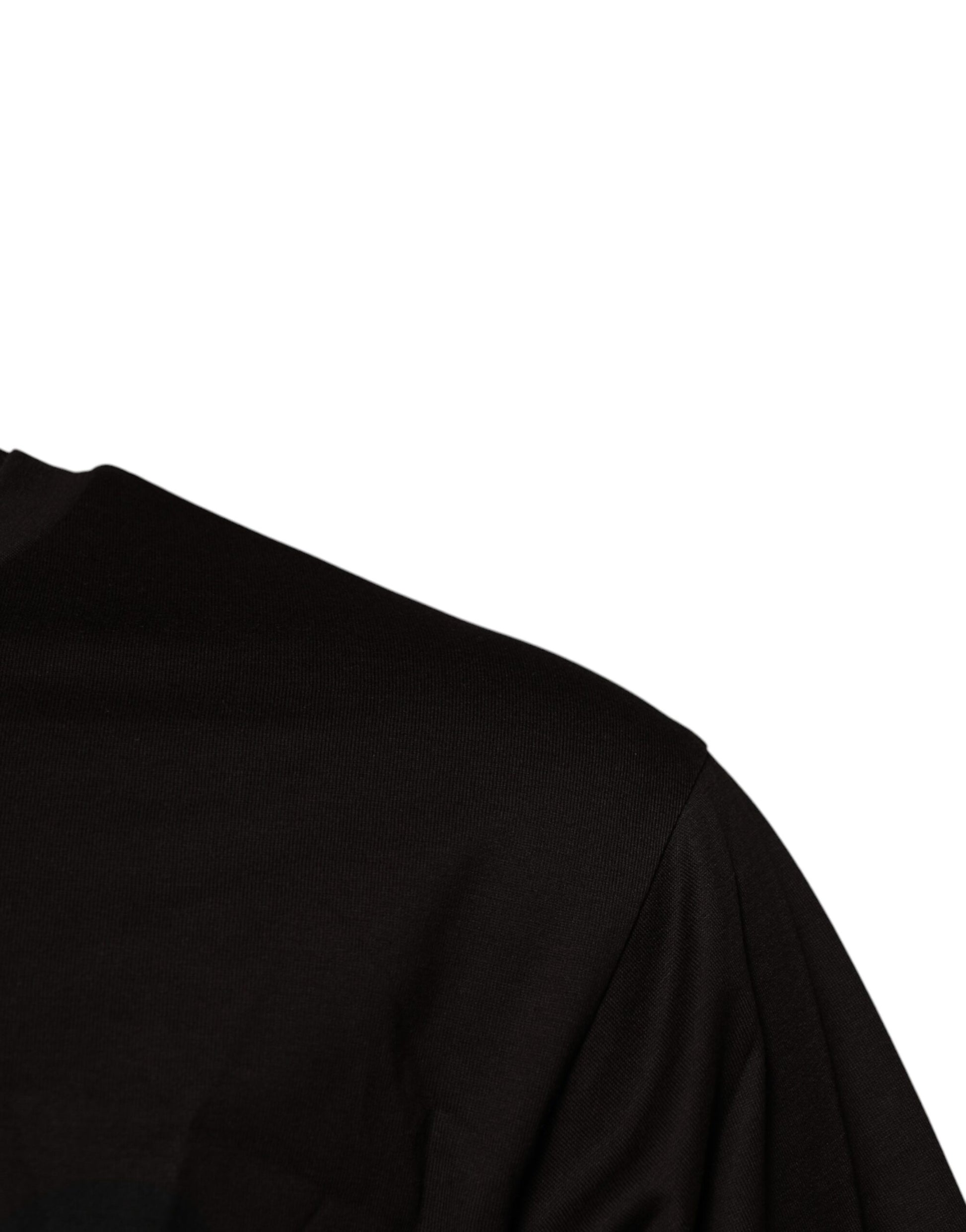 T-shirt Dolce & Gabbana en coton à col rond et logo, marron foncé