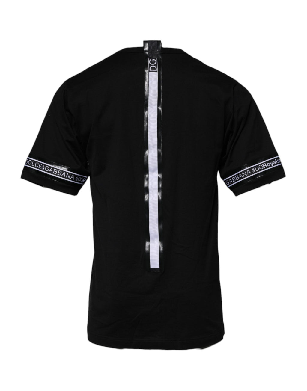 T-shirt à col rond en coton noir Dolce & Gabbana #DGMILLENNIALS