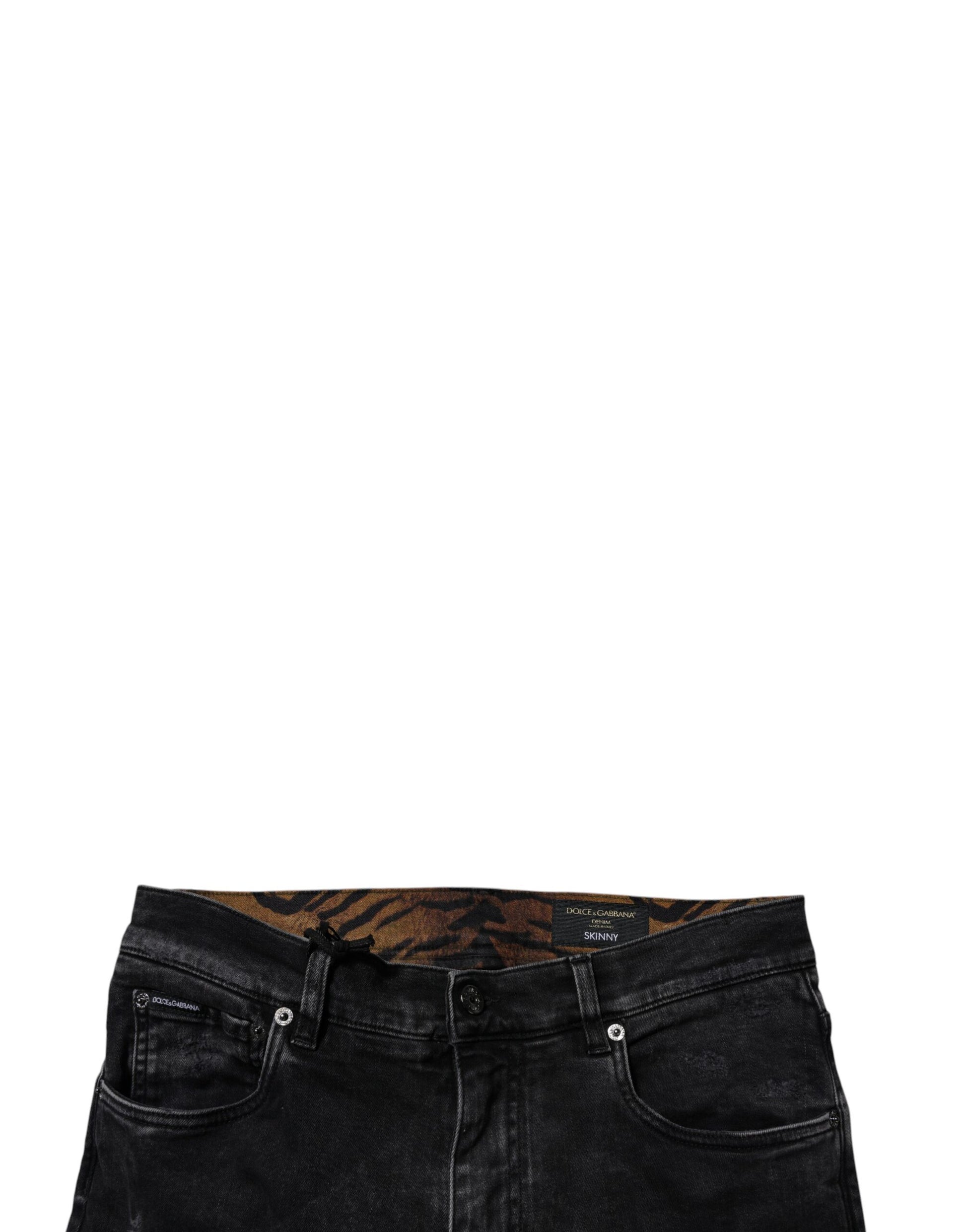 Dolce & Gabbana Black Skinny Jeans for Men additional view
