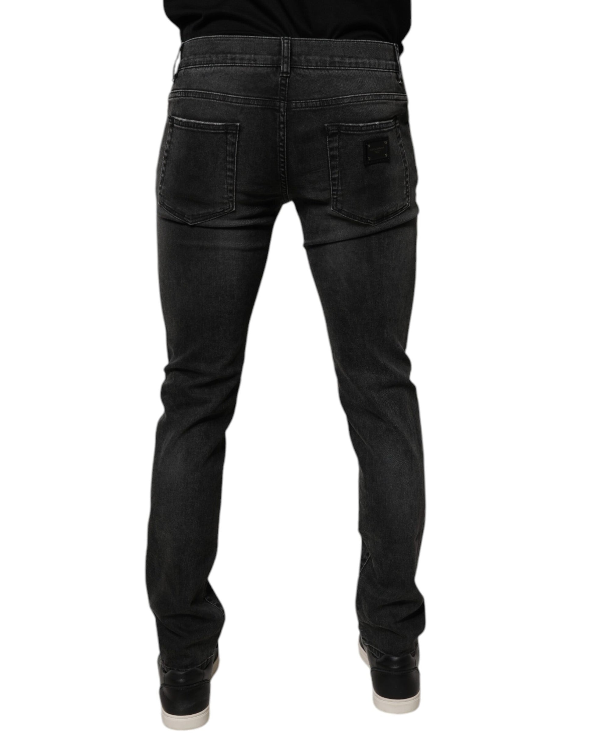 Dolce & Gabbana Black Skinny Jeans for Men side view