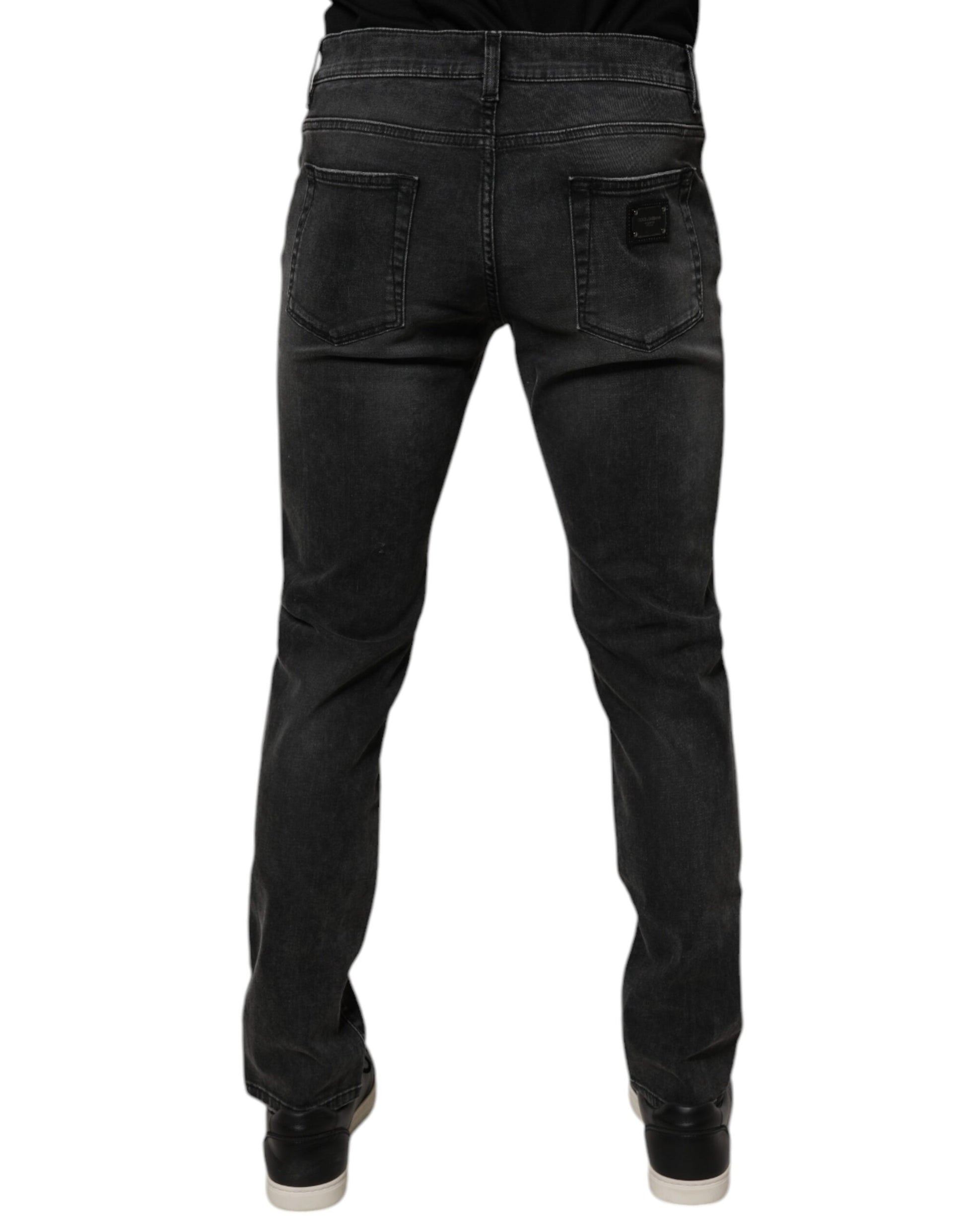 Dolce & Gabbana Black Skinny Jeans for Men side view