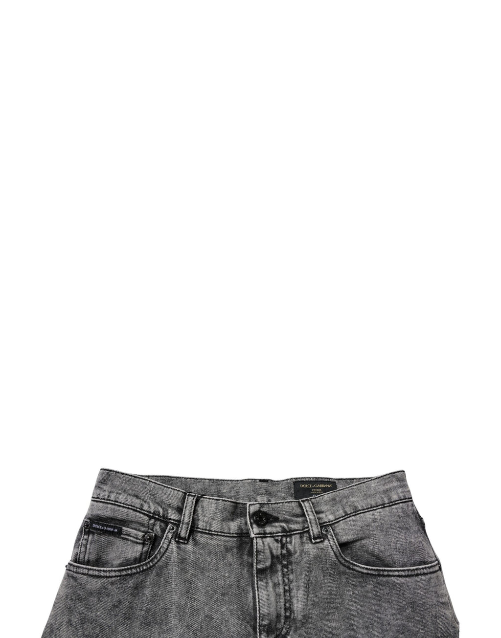 Jean en jean slim Dolce & Gabbana gris foncé en coton lavé