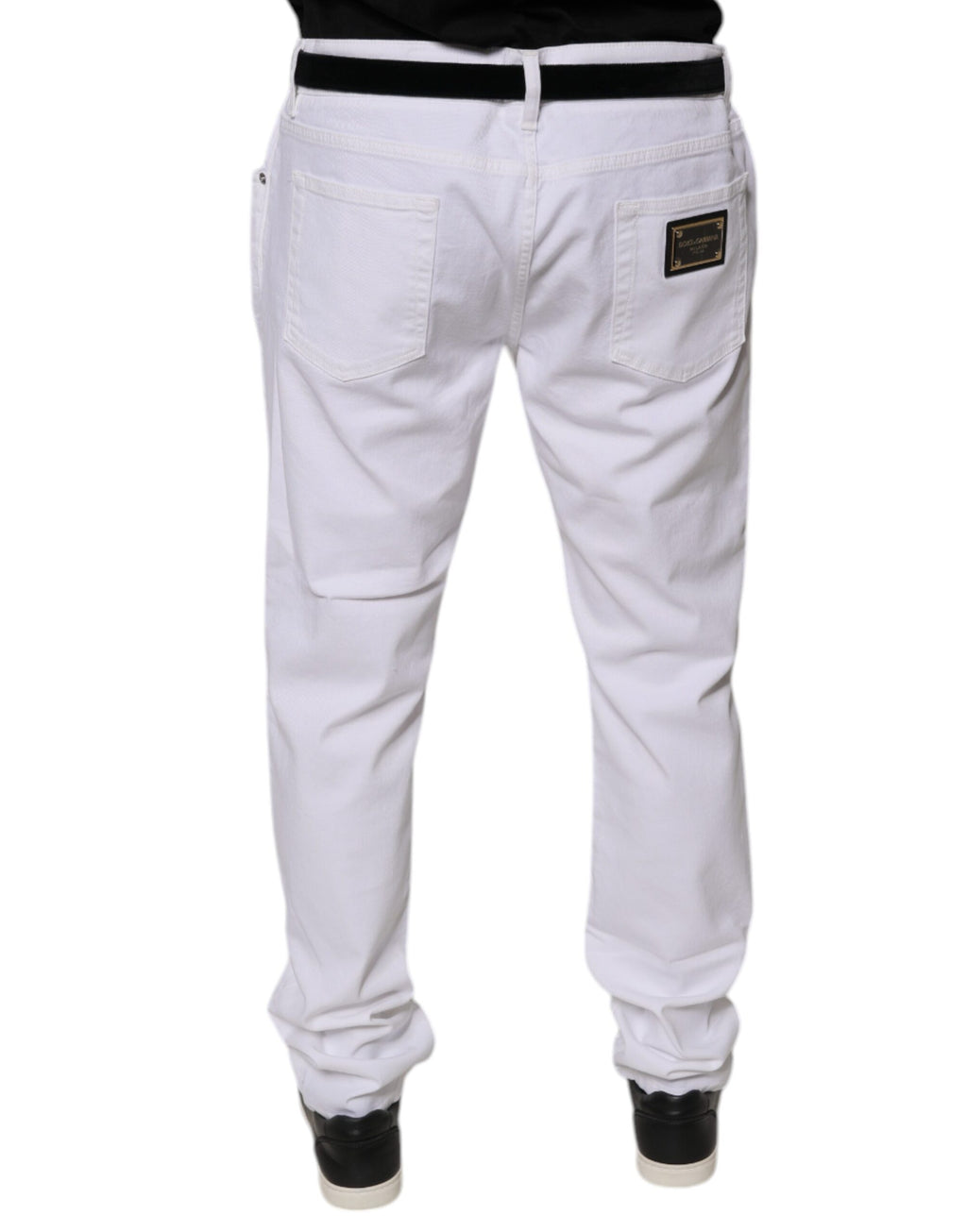 Dolce & Gabbana White Skinny Jeans for Men side view