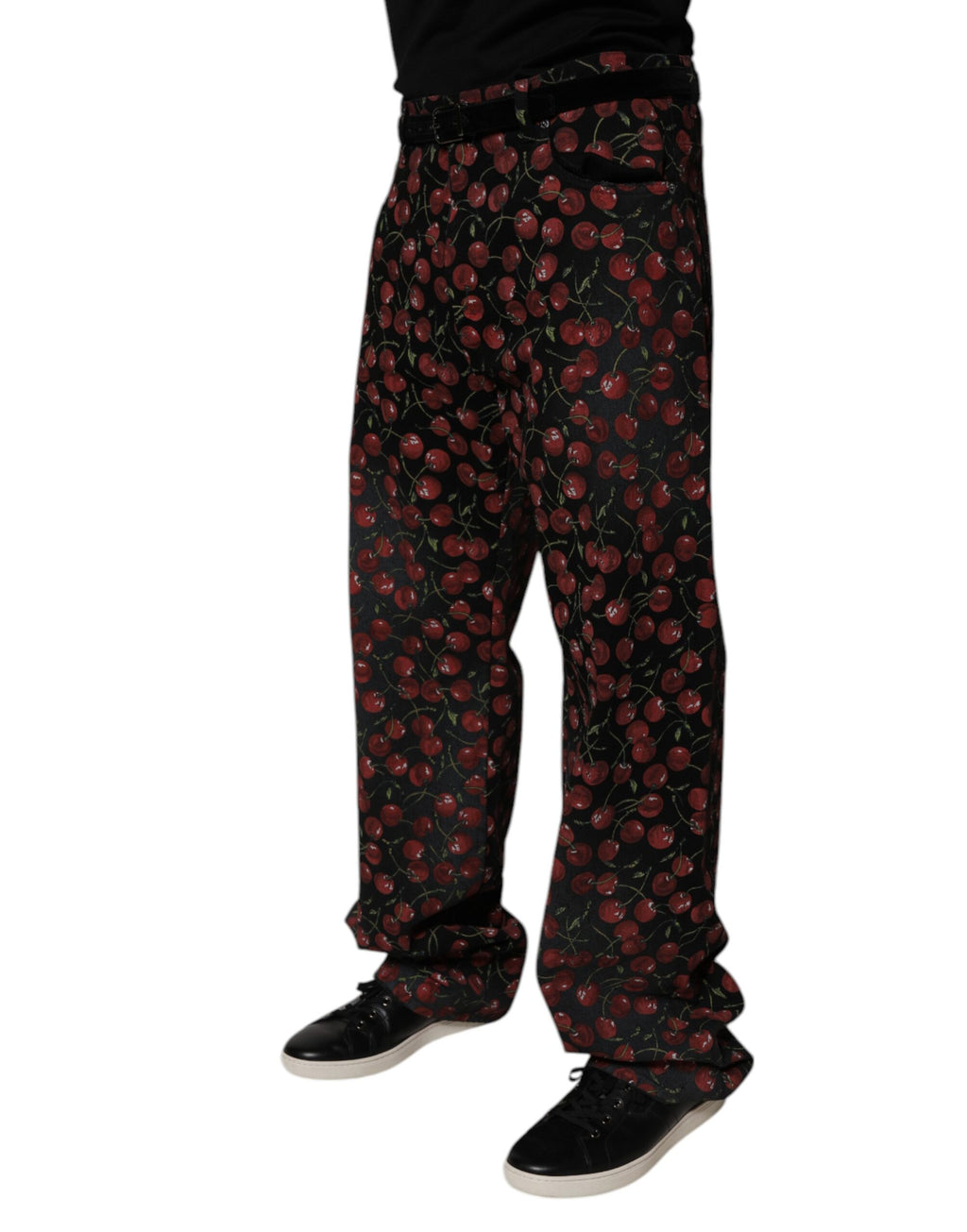 Dolce & Gabbana Black Straight Leg Jeans for Men detail view