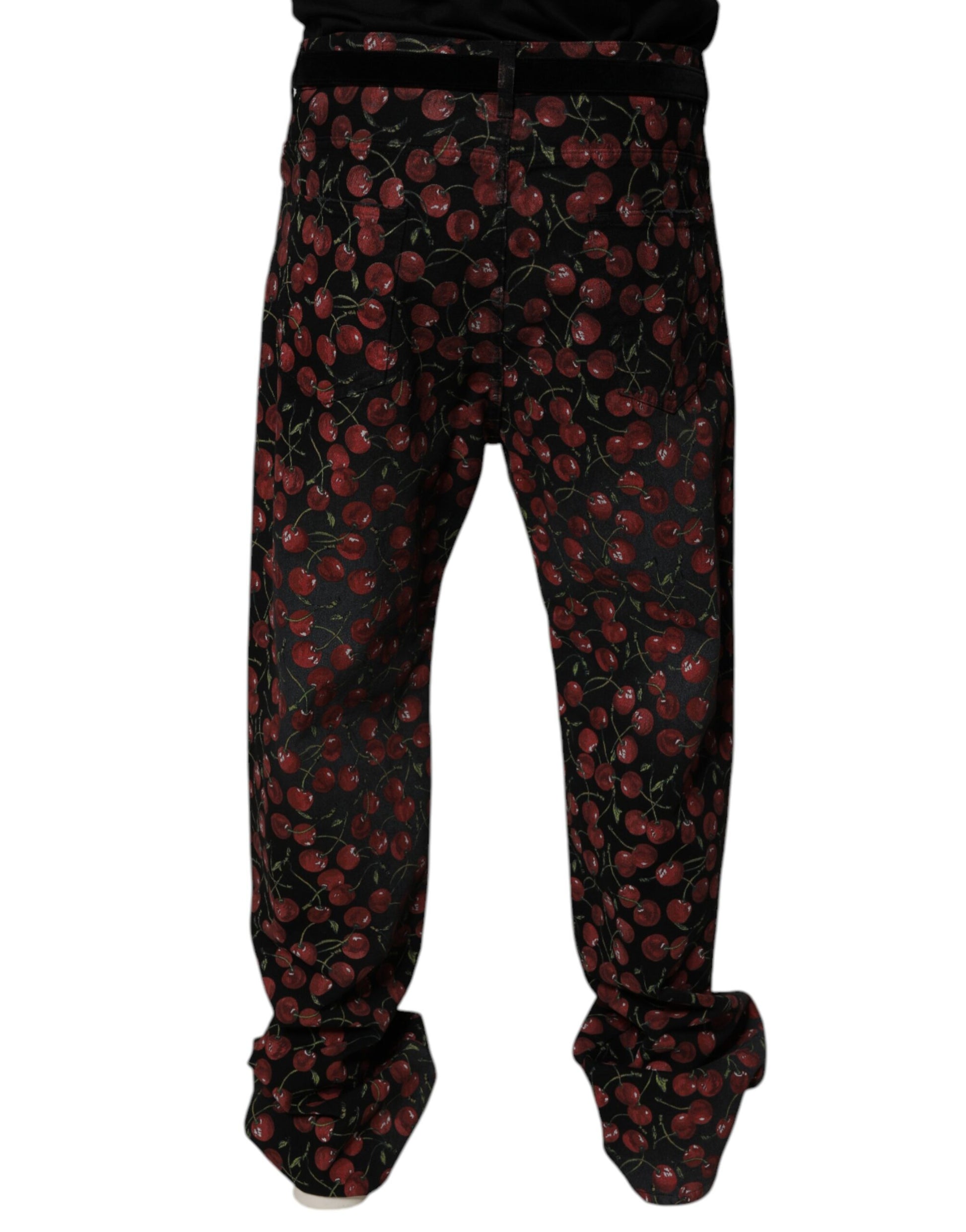 Dolce & Gabbana Black Straight Leg Jeans for Men side view