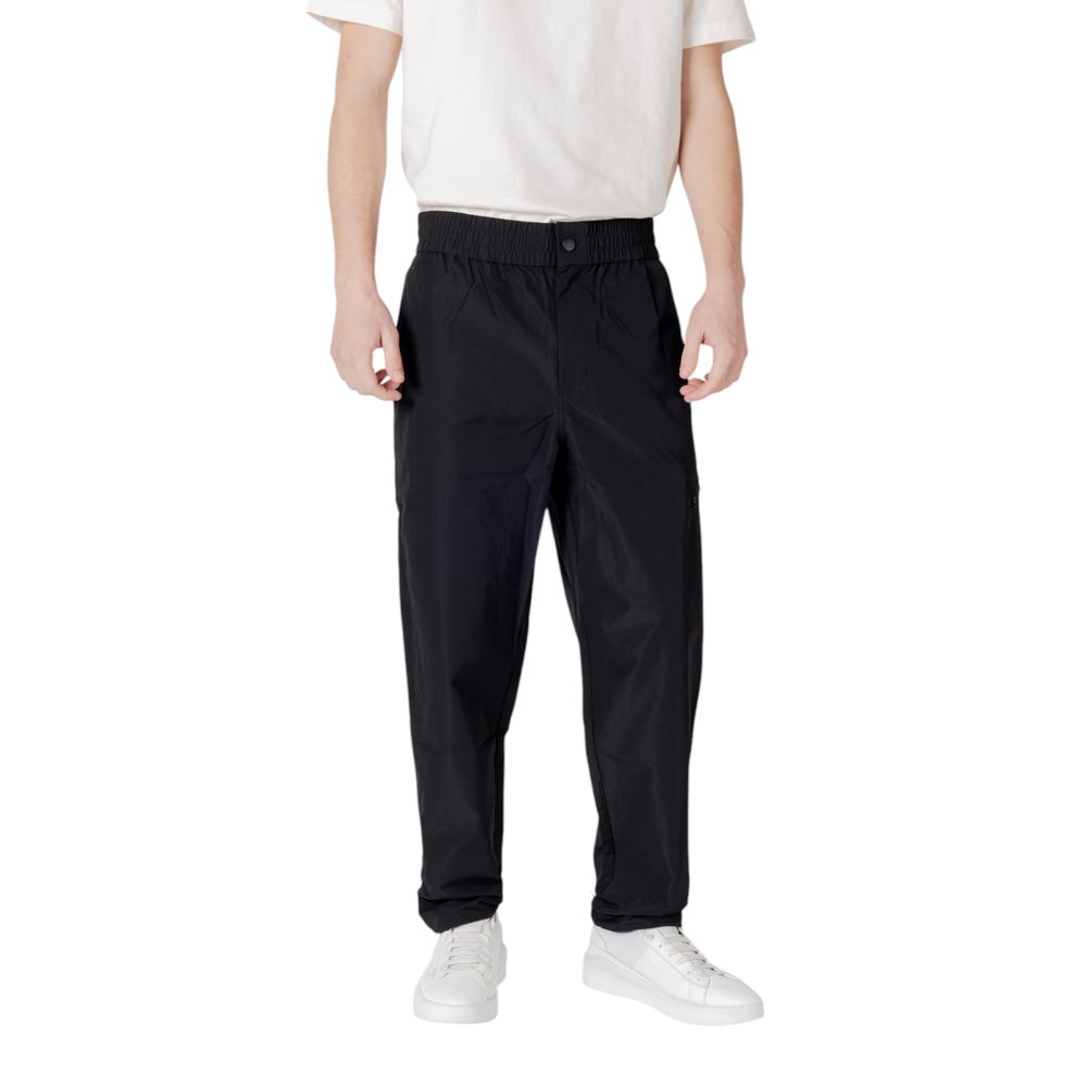 Pantalon décontracté en polyester noir Calvin Klein Jeans