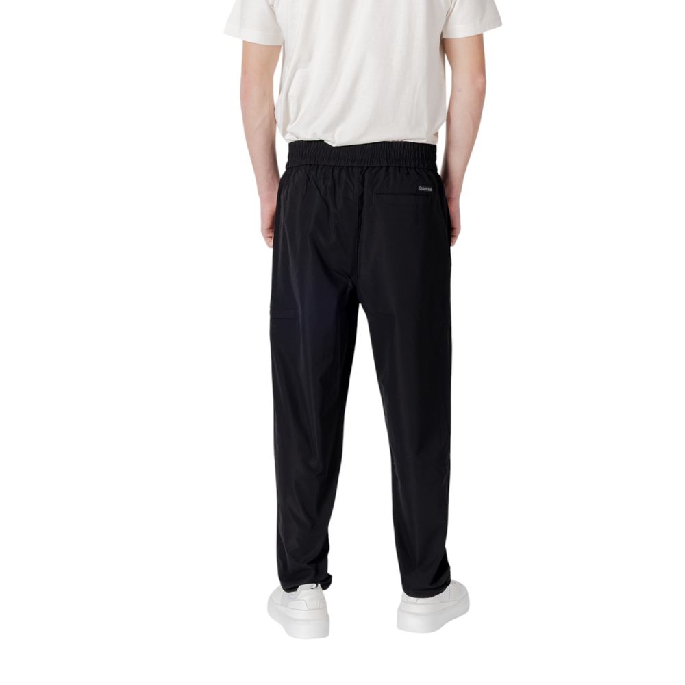 Pantalon décontracté en polyester noir Calvin Klein Jeans