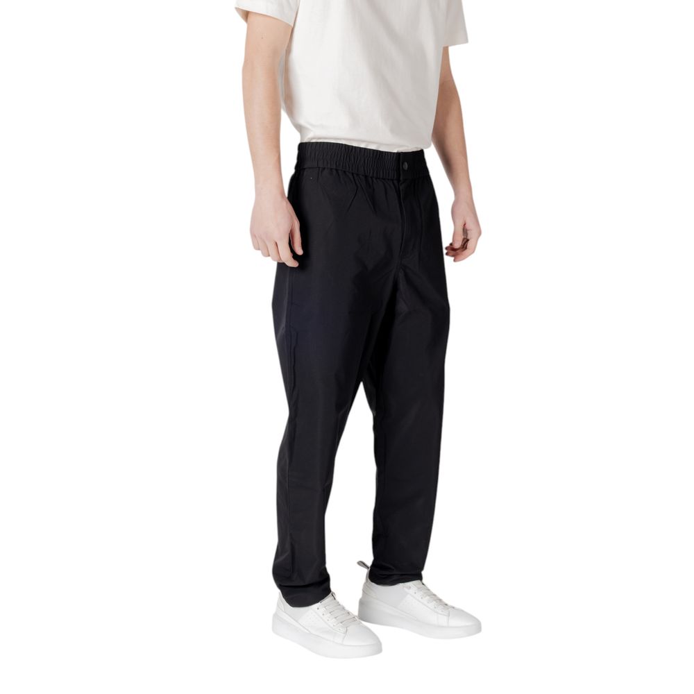 Pantalon décontracté en polyester noir Calvin Klein Jeans