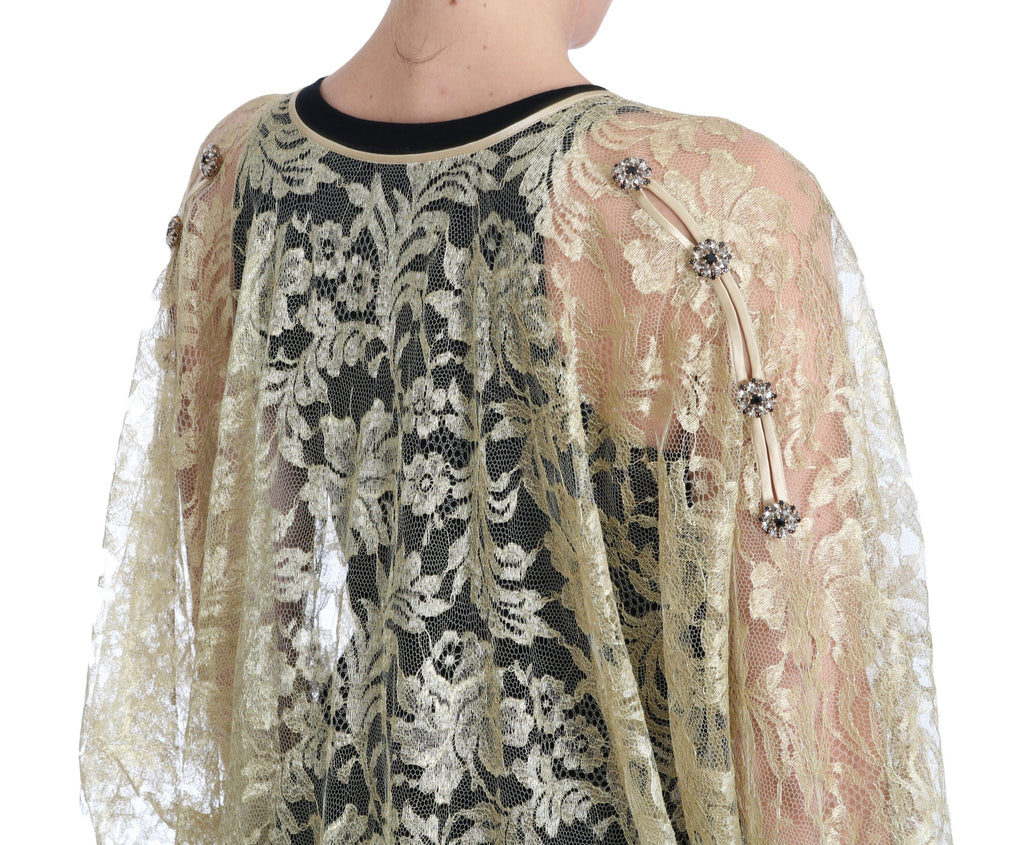 Dolce & Gabbana Gold Long Dress for Women side view