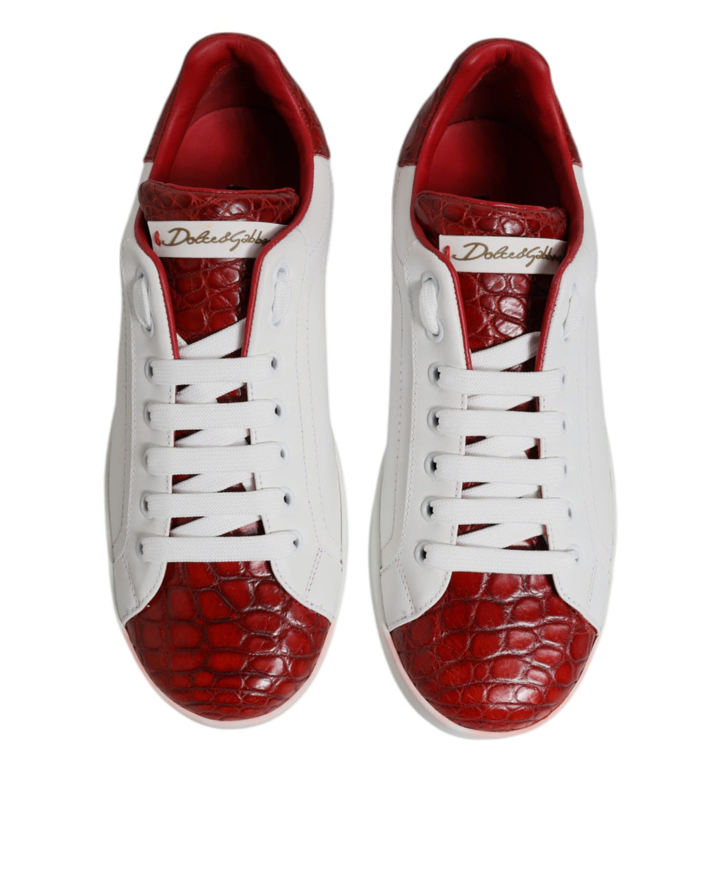Dolce & Gabbana Red Low Top Sneakers for Men detail view