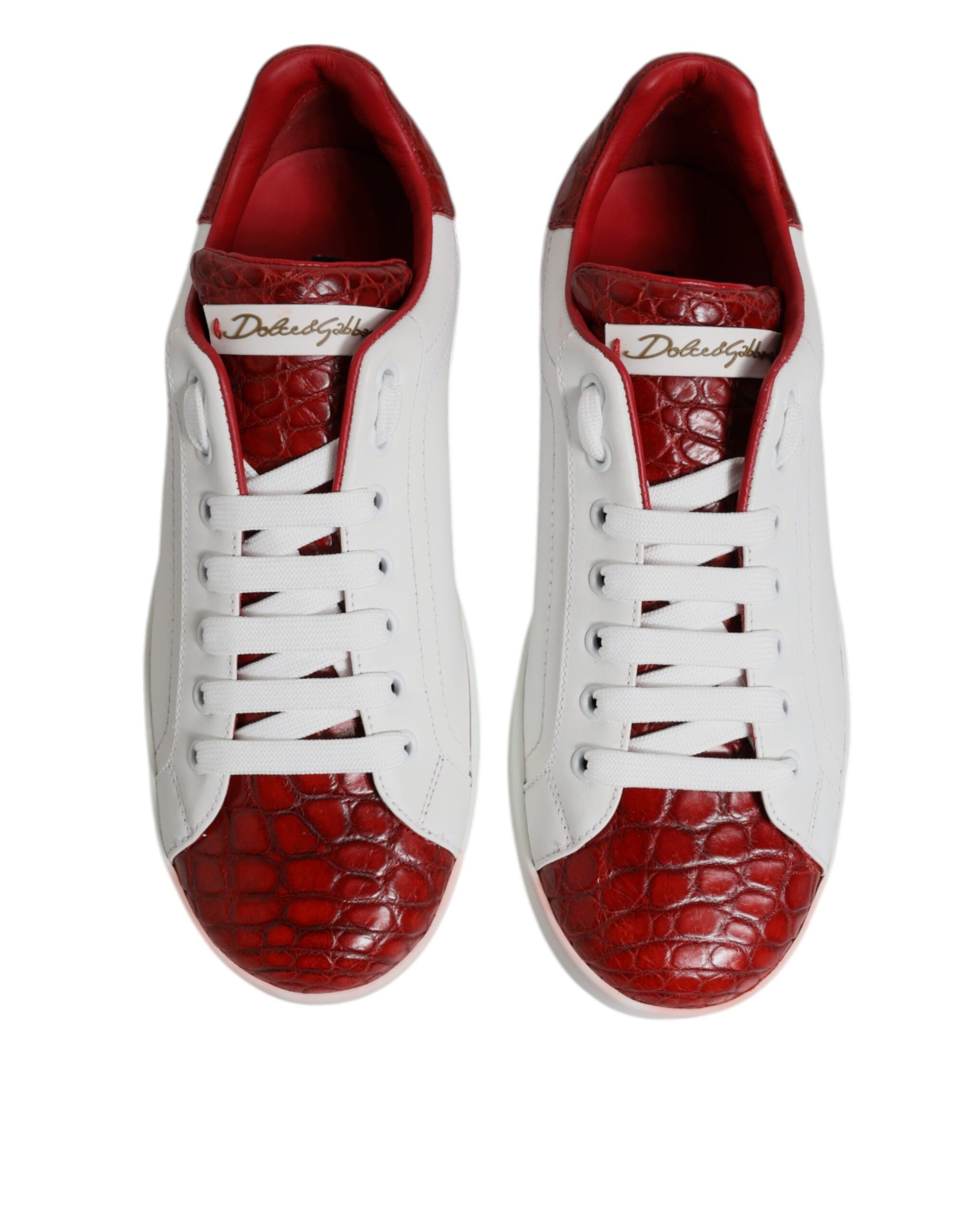 Dolce & Gabbana Red Low Top Sneakers for Men detail view