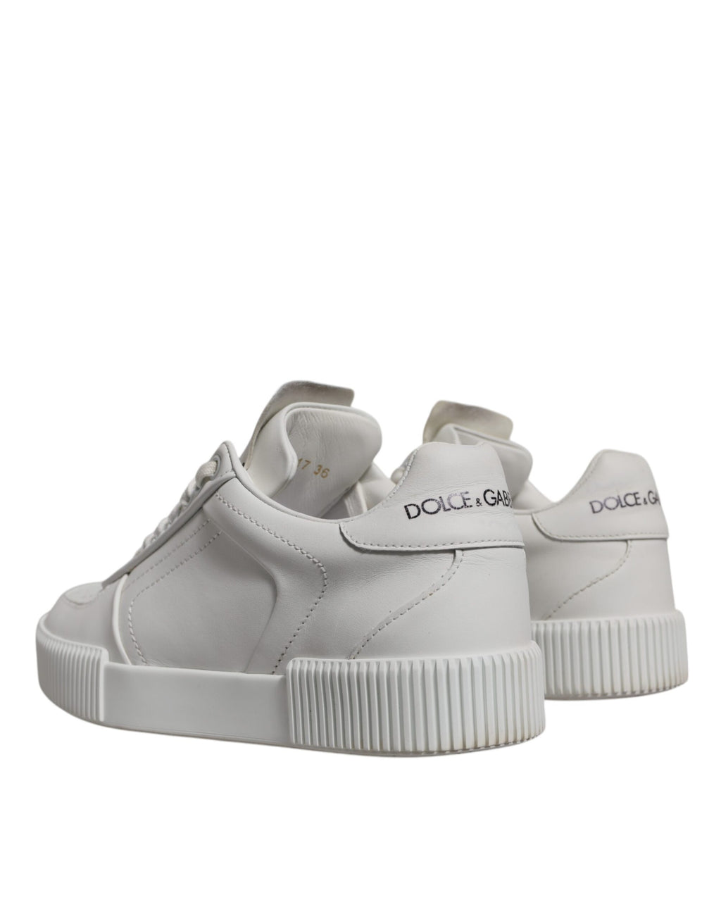 Dolce & Gabbana White Low Top Sneakers for Women side view