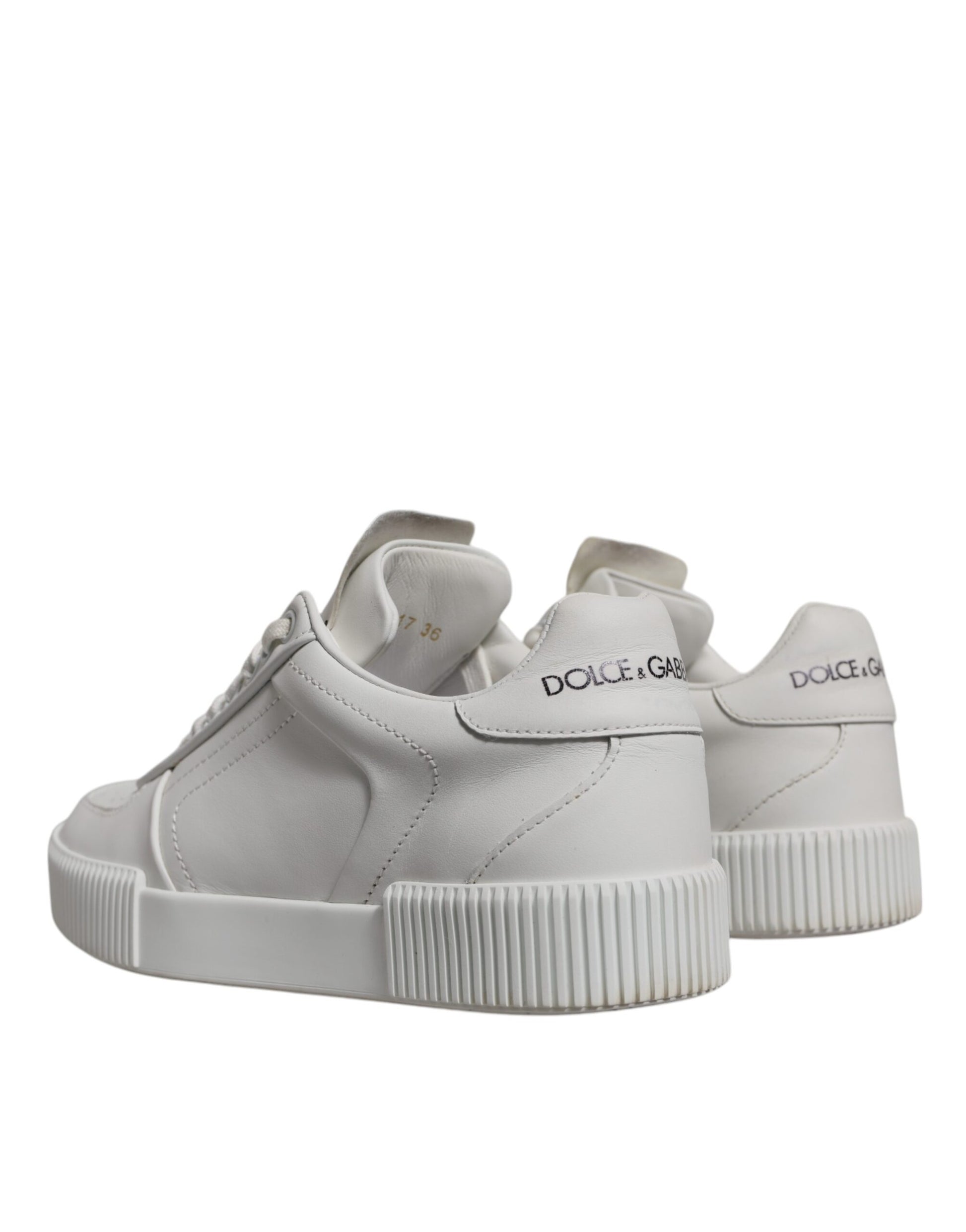 Dolce & Gabbana White Low Top Sneakers for Women side view